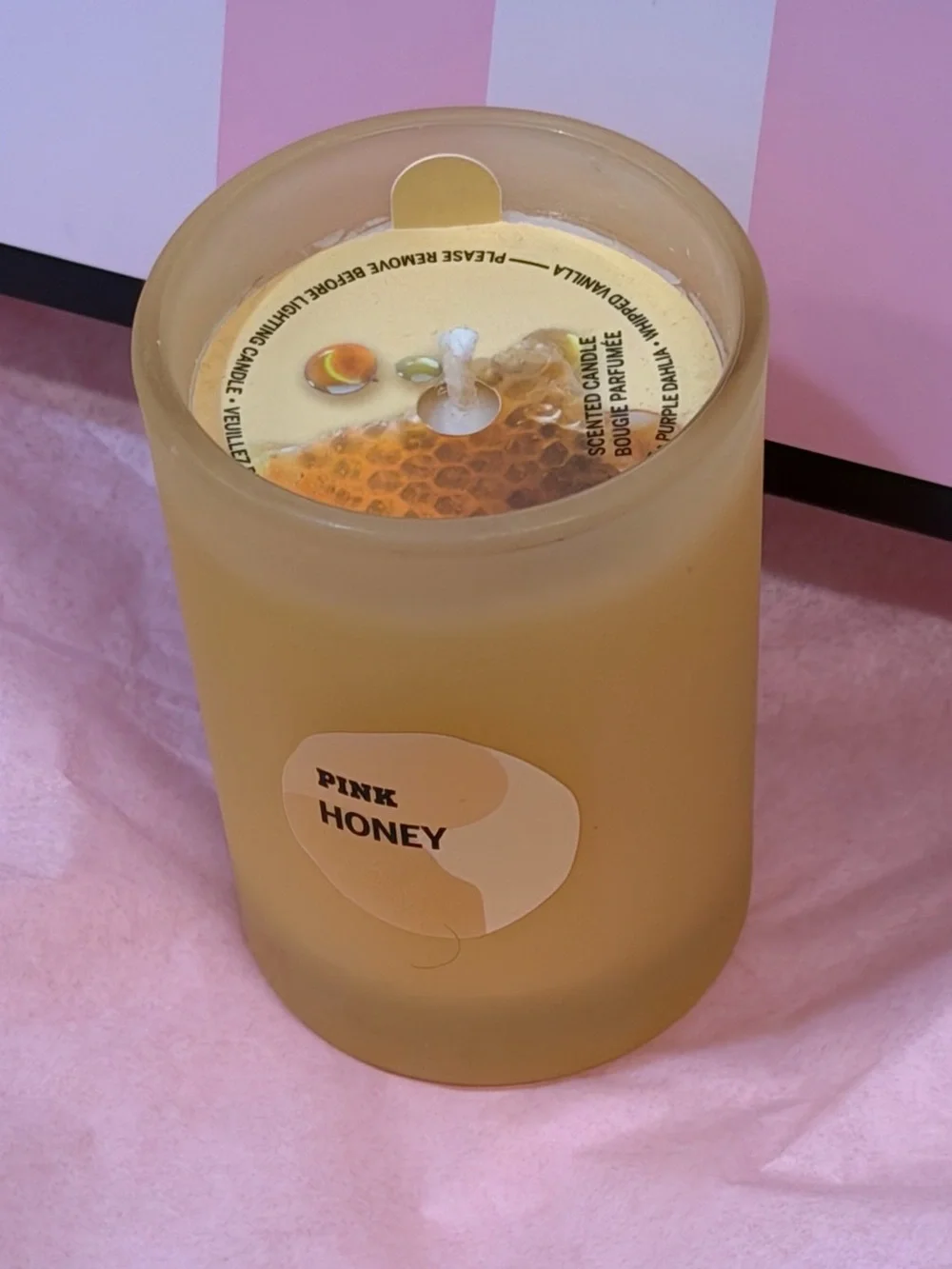 Victoria’s Secret PINK Single Wick Candle Honey 6.3 oz